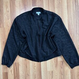 Calvin Klein Black Logo Bomber Jacket